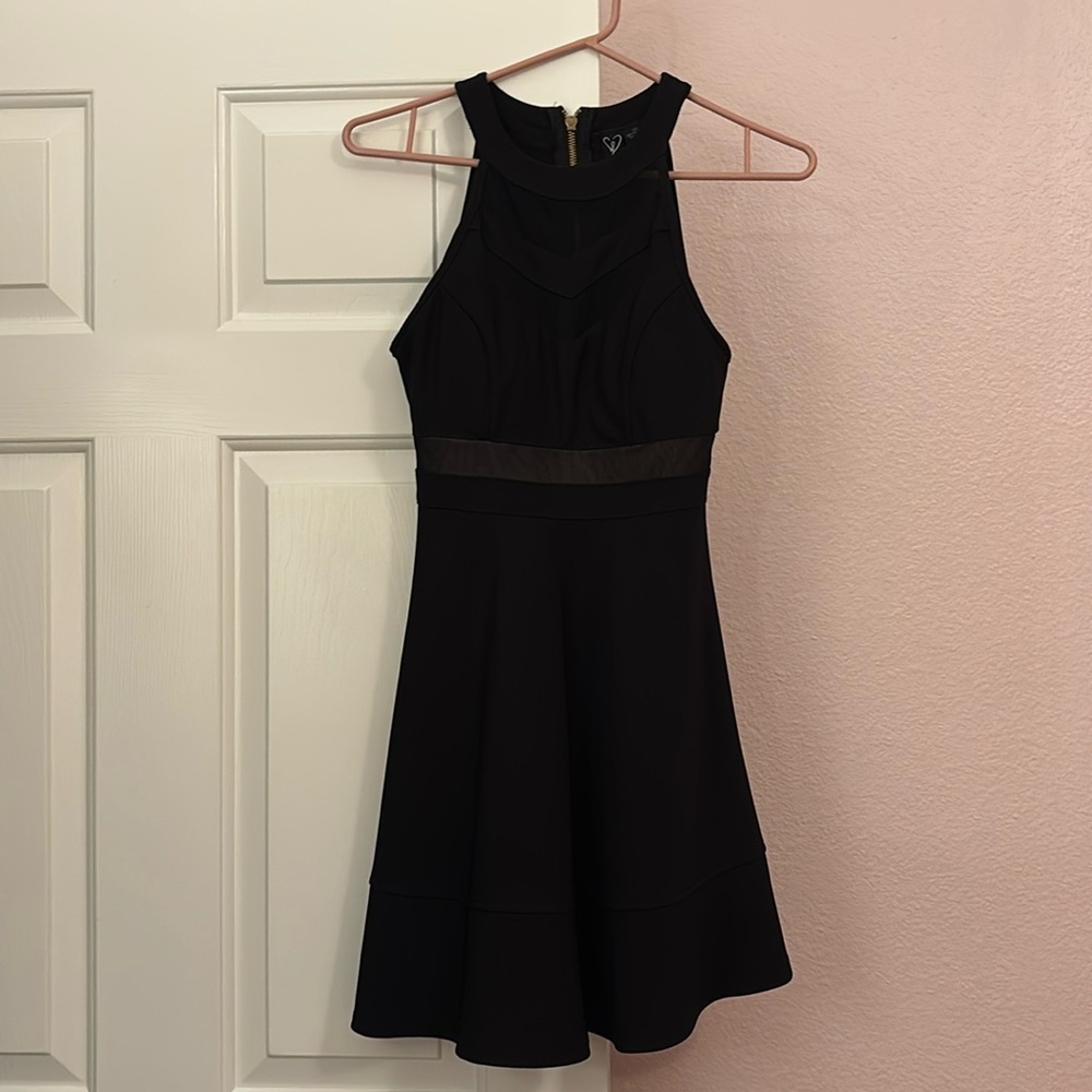 Black a line dress
